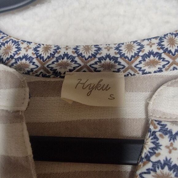 Hyku Top Blouse Womens Small Tiered Boho Bell Sleeve Babydoll Flowy Oversized - Picture 5 of 14